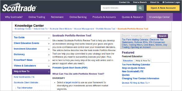 scottrade portfolio review tool download