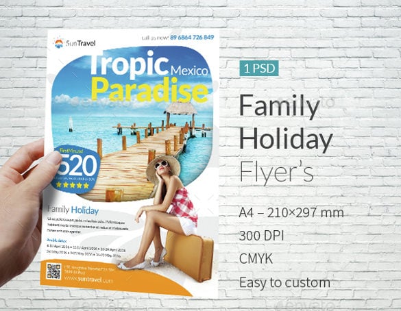 family holiday flyer template download