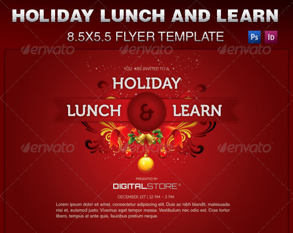 holiday event flyer template