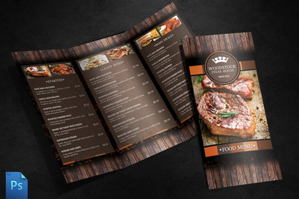 menu design template download