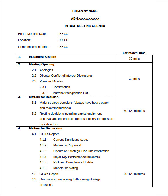 51+ Meeting Agenda Templates PDF, DOC