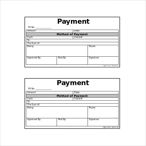 Free Printable Payment Book Template