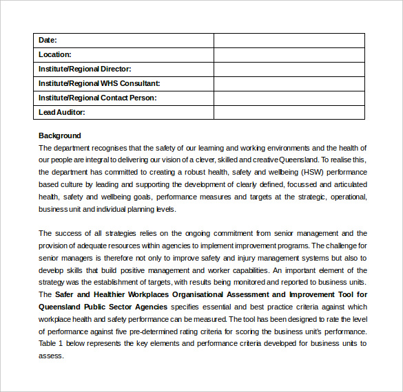 free download audit planning meeting agenda template