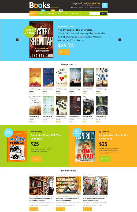 30+ Book Store Website Themes & Templates | Free & Premium Templates