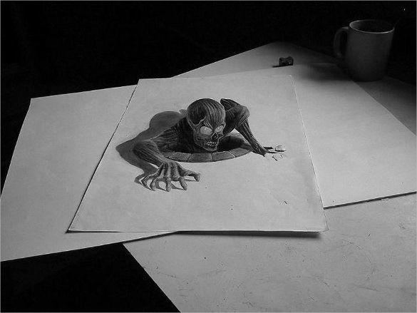 monster 3d drawing