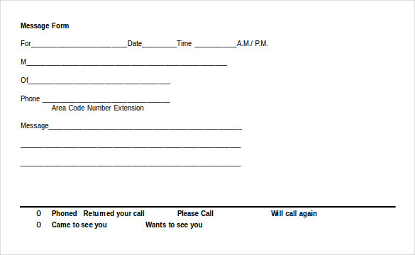 37+ Phone Message Templates - PDF, DOC