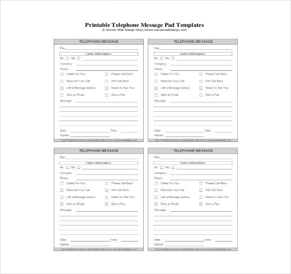 37  Phone Message Templates PDF DOC