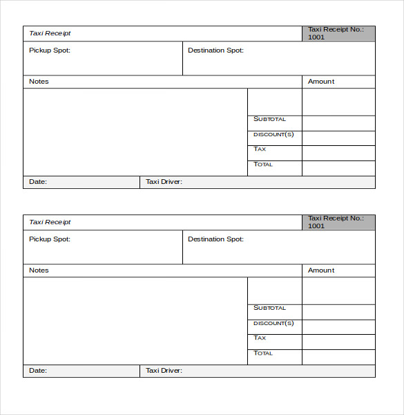 24+ Taxi Receipt Templates - PDF, DOC