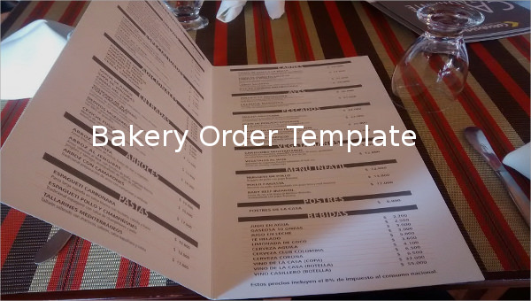 bakery order template