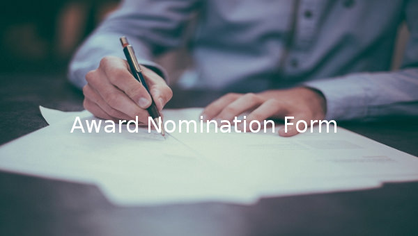 award nomination form template