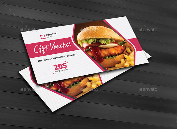 gift coupon template of burger stores