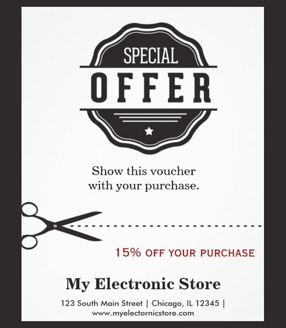 special offer coupon flyer template download