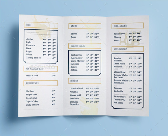 28 drink menu templates free sample example format download
