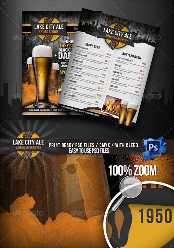 31+ Drink Menu Templates - Free Sample, Example Format Download!