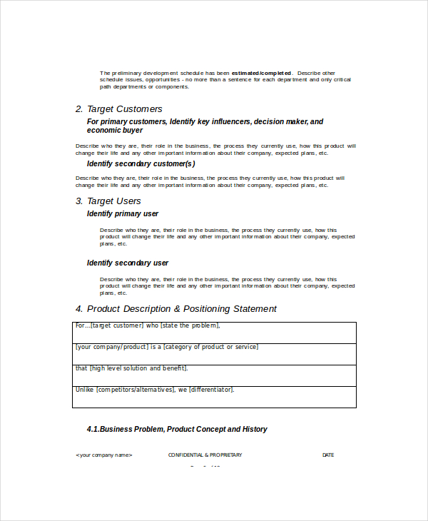 product strategy paper template