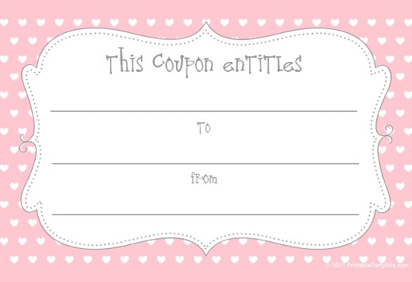 love theme homemade coupon template download