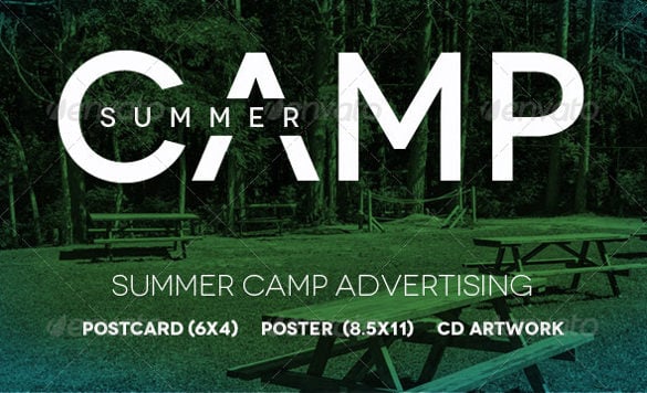 fully layered summer camp flyer