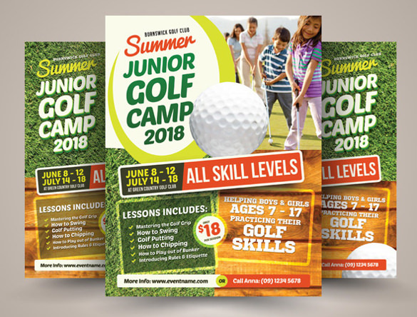 design variation summer camp flyer template