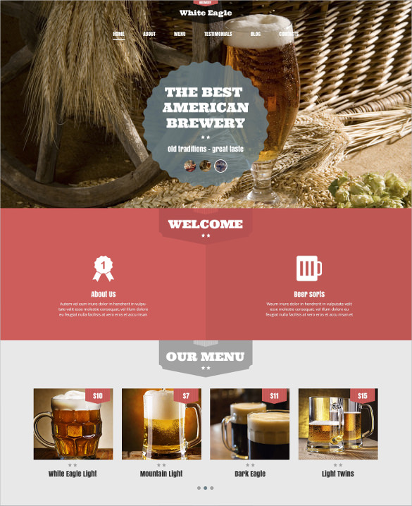 the best american brewery wordpress theme