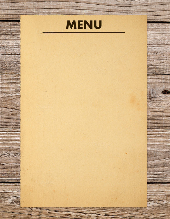 40+ Blank Menu Templates Free Sample, Example Format Download! Free