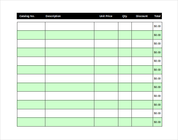 online purchase order request excel template download