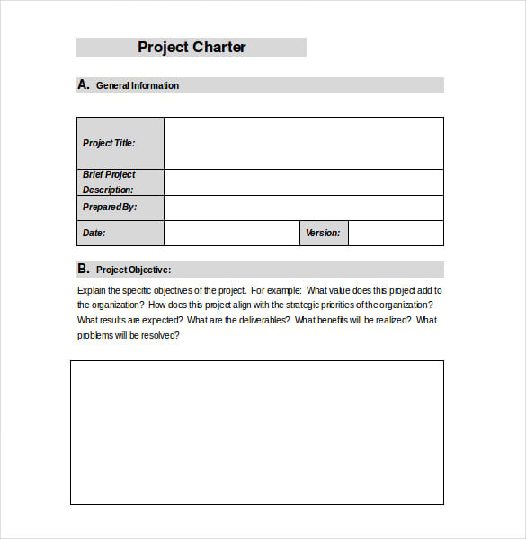 project charter template