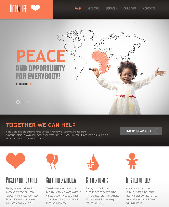 charity organization non profit drupal template