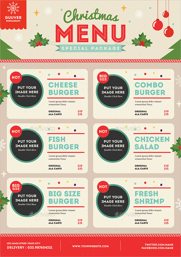 Christmas Menu Example