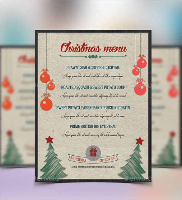 christmas food menu vector eps format download