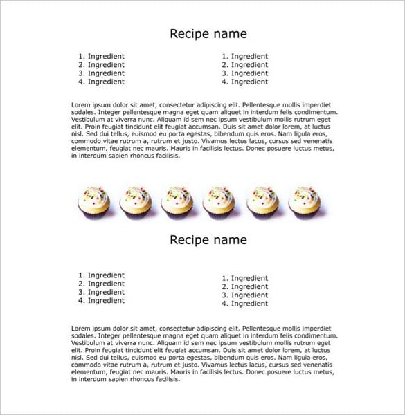 sweet treats cookbook template free download
