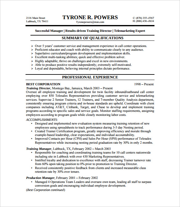 sample resume for bpo jobs