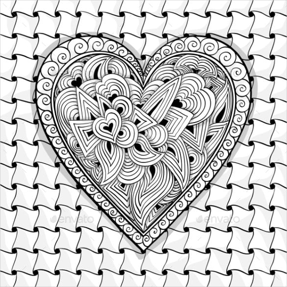 vector-black-and-white-heart-pattern