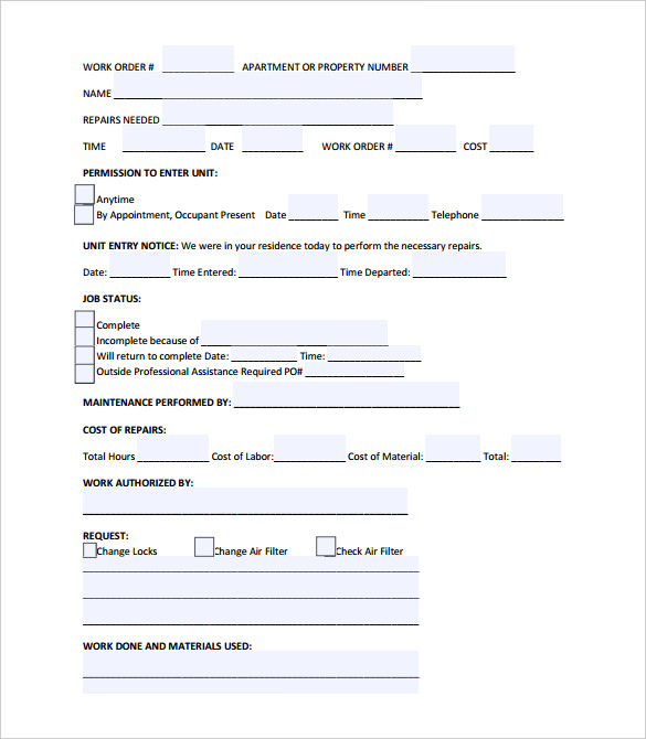 21+ Work Order Templates - Word, Google Docs | Free & Premium Templates