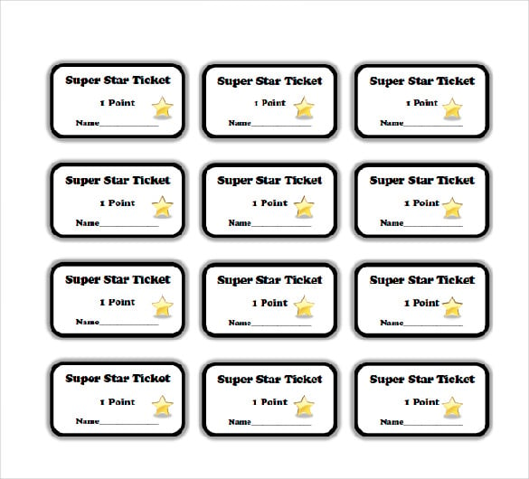 ticket coupon template