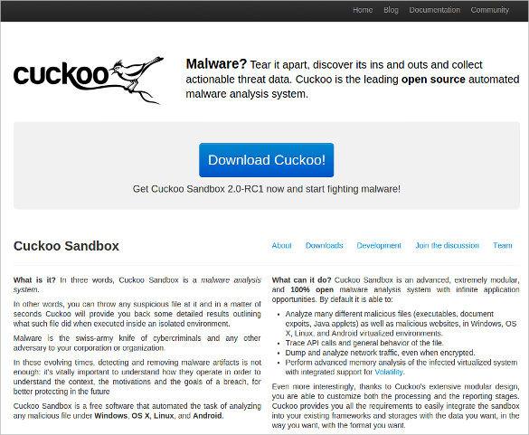 cuckoo-sandbox-automated-malware-analysis-download