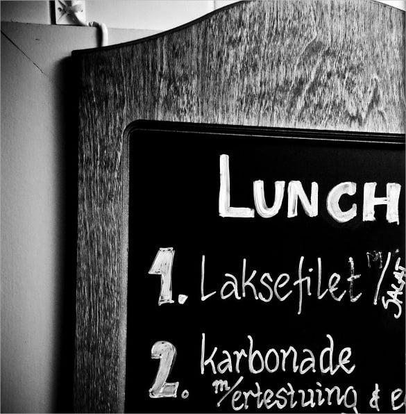 example lunch menu template 