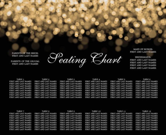 wedding chart template for hassle free download