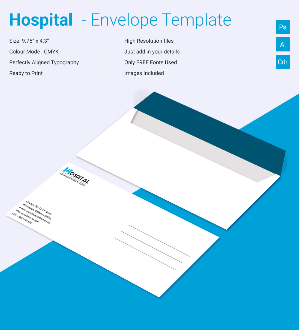Striking Hospital Envelope Template Download