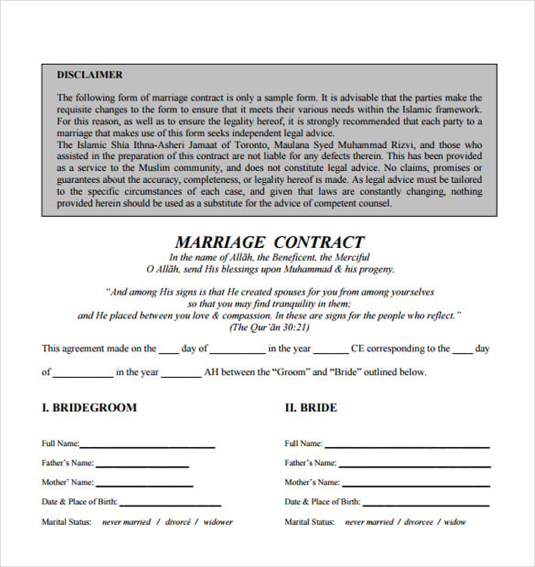 wedding contract template download in pdf format