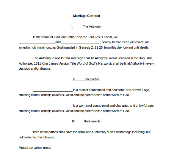 easy to edit mwedding contract template free download