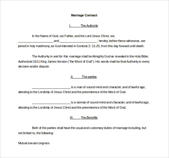 Wedding Contract Template – 13+ Word, PDF, Google Docs Documents Download