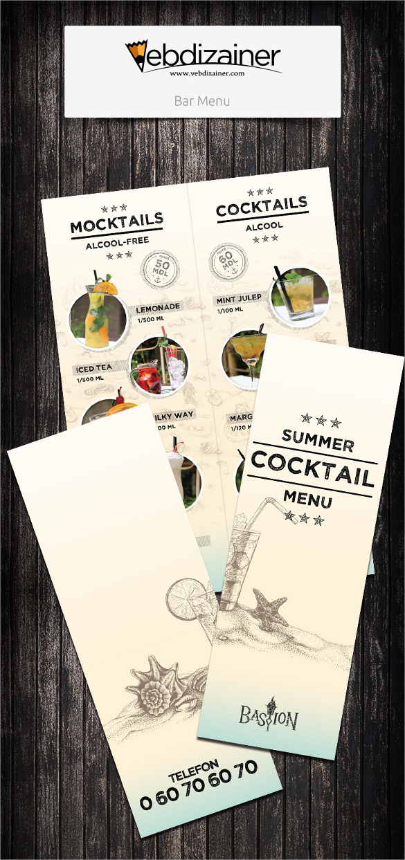 Cocktail Menu Examples 37+ Cocktail Menu Templates - Free Sample, Example Format Download!