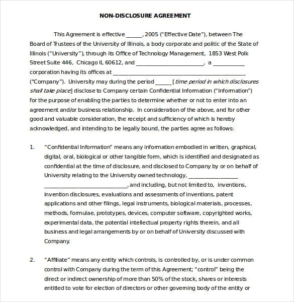 non disclosure agreement invention