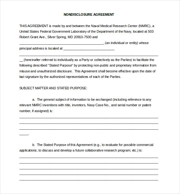 30+ Word Non Disclosure Agreement Templates Free Download