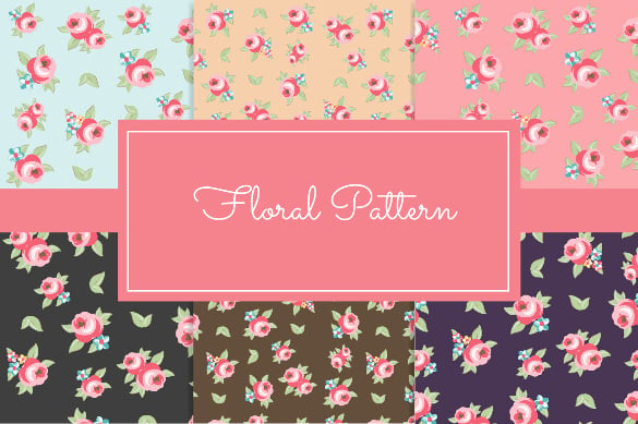 seamless floral pattern elements