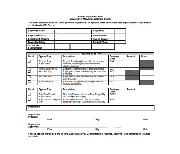 manual payroll processing free doc template