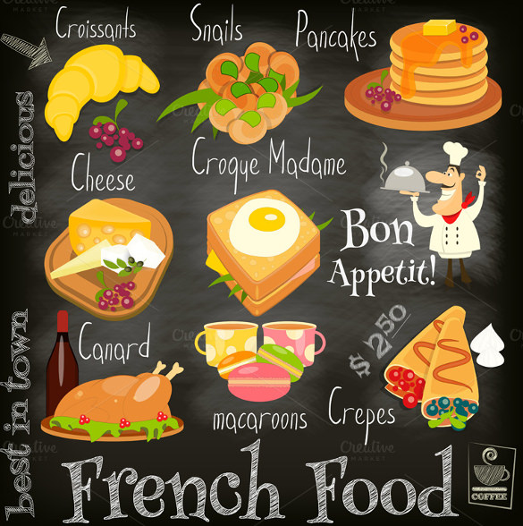 sample french food menu template download