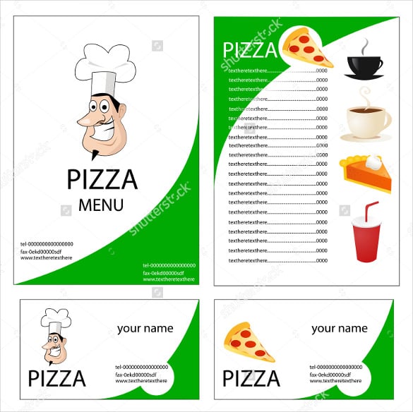 sample pizza menu template