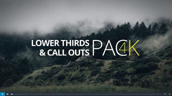 4k lower third call out pack after effects