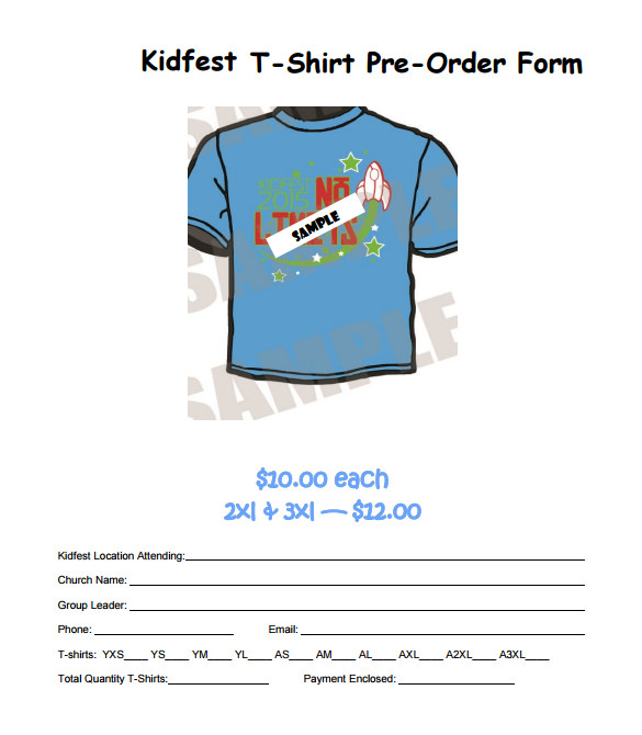 27 T Shirt Order Form Templates PDF DOC